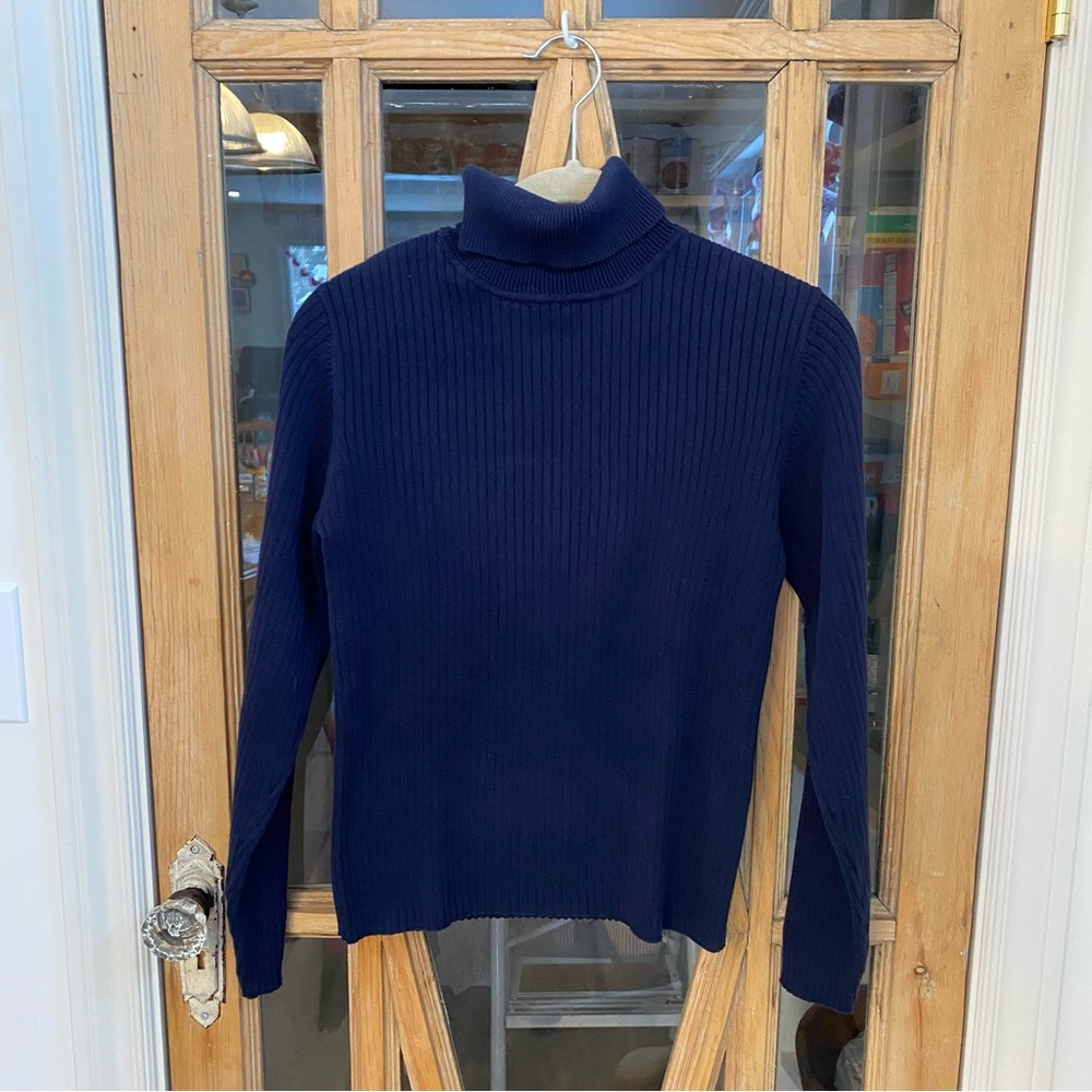 90s Northern Reflections Navy Blue Turtleneck Sweater